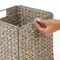 mDesign Large Woven Hyacinth Home Storage Basket for Cube Furniture, 2 Pack